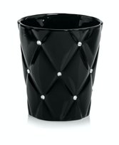 Ceramiczna Osłonka Na Doniczkę, Glamour, Czarna, 14 cm