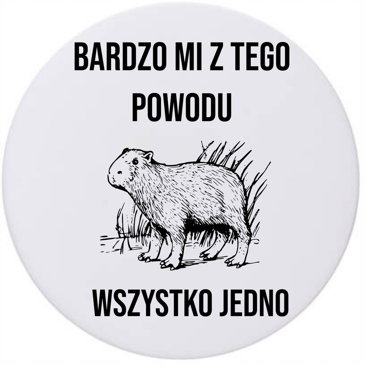 Ceramiczne podkładki pod kubek x4 Bardzo mi z tego Powodu Wszystko