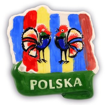 Ceramiczny magnes na lodówkę Polska kontur folk - Inny producent