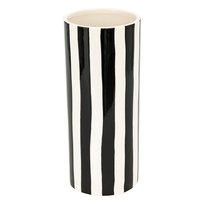 Ceramiczny wazon w paski Czarny Do salonu Nowoczesny Na prezent Kwiaty Susz Atmosphera