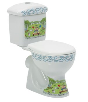 CeraStyle Happy zestaw WC miska stojąca dla dzieci z deską i spłuczka biała w dziecięce wzory 08100-PW - Inny producent