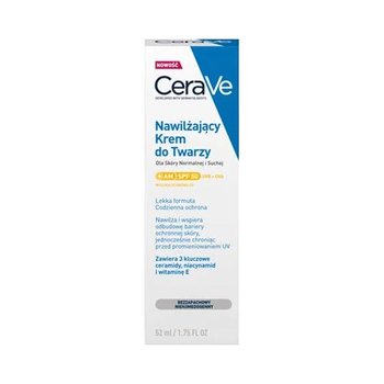 CERAVE Nawilżający krem do twarzy SPF 50 dla skóry normalnej i suchej, 52ml - CeraVe