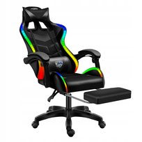 CERLO Fotel obrotowy gamingowy FOX-9 LED Czarny