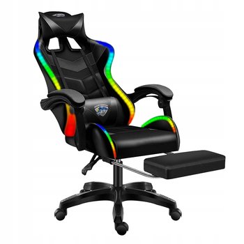 CERLO Fotel obrotowy gamingowy FOX-9 LED Czarny - CERLO