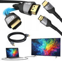 Certyfikowany PORZĄDNY KABEL HDMI PREMIUM 2.1 8K Ultra High Speed 4K 1,5m