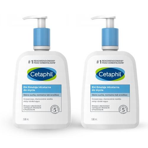 Cetaphil, EM, Emulsja do mycia, 2x 500 ml | Sklep EMPIK.COM