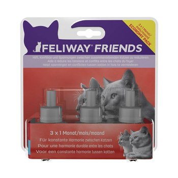 CEVA Feliway Friends wkład uzupełniający 3x48 ml z feromonem C.A.P. ECONOMY PACK - Feliway