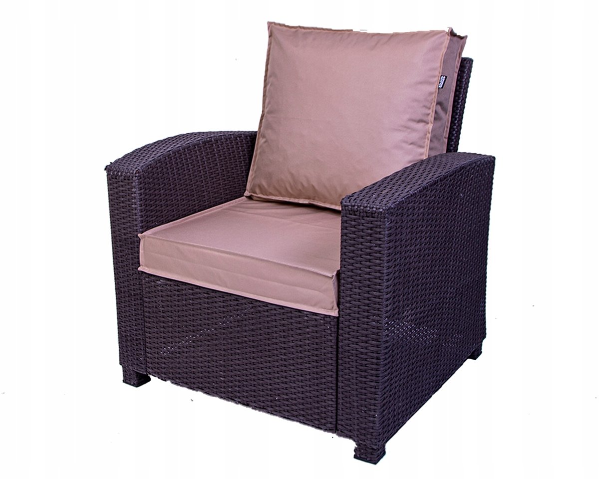 Фото - Чохол на меблі Chair cushion garden furniture 55/60cm + backrest cushion - cappuccino