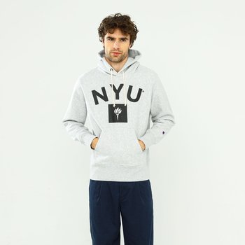 Champion College Print Reverse Weave Hoodie Nyu Grey - Xl - Champion