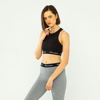 Champion Script Logo Waist Racer Back Sports Bra Black - L - Champion