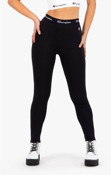 Champion Wmns Script Logo Waist Zip Detail Leggings Black - M - Champion