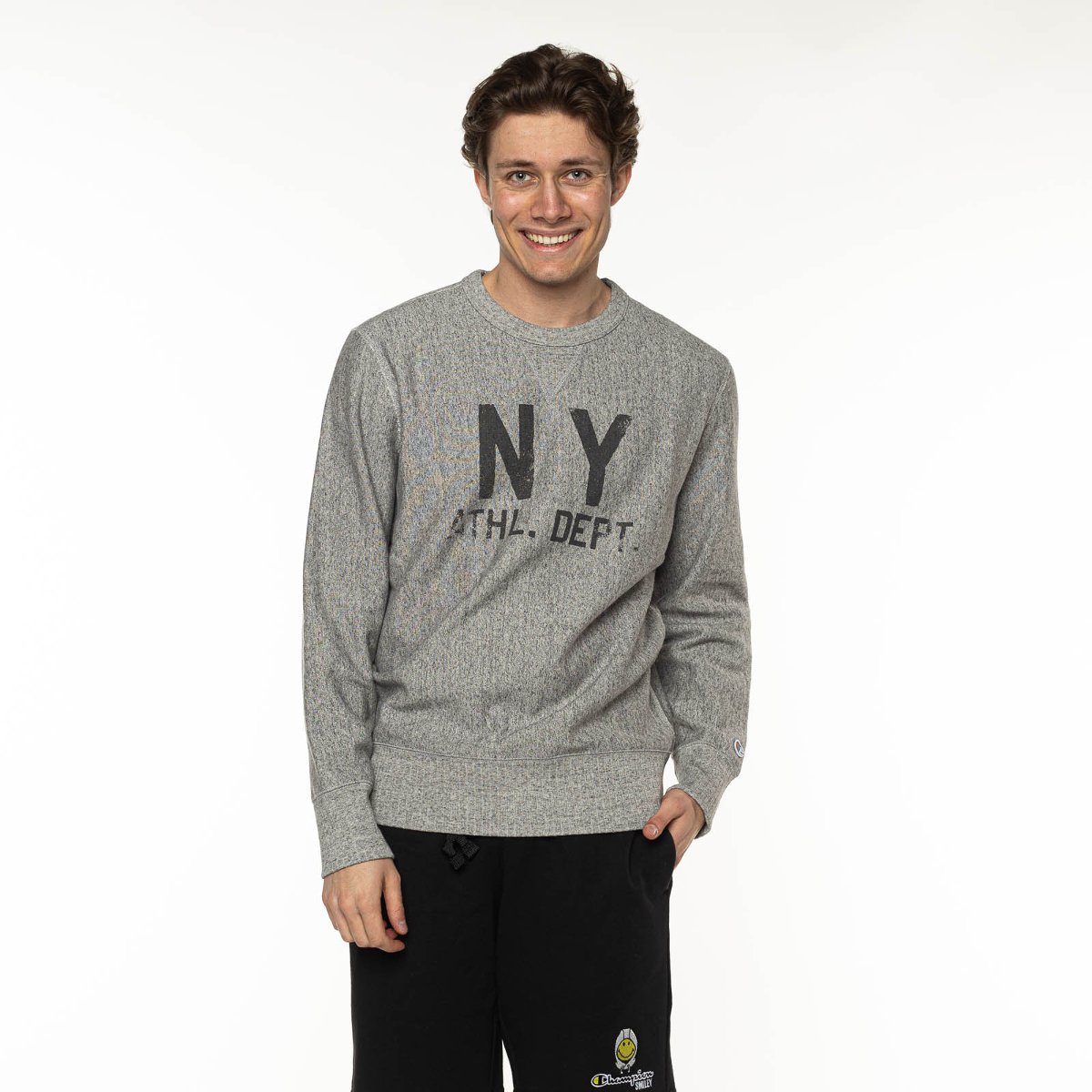 Champion X Todd Snyder Ny Crewneck Sweatshirt Antique Grey Mix - L ...