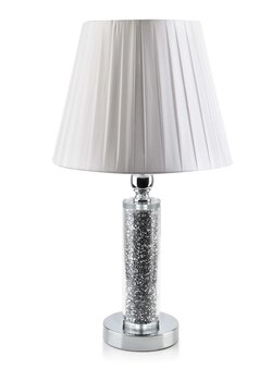 CHANTAL Lampa srebrna z kloszem         śr.28cmxh48cm - Mondex