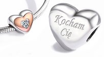 Charms do Pandora KOCHAM CIĘ Charms Serce GRAWER Srebro 925 Charmsy MODA TRUSKY Trusky