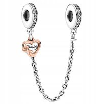 Charms do Pandora Łańcuszek Zabezpieczający Serce Family Charmsy Trusky