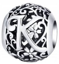 Charms do Pandora Literka K CHARMS Litera K Trusky