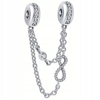 Charms do Pandora Zawieszka Charms Łańcuszek Zabezpieczający Klips Nieskończoność
