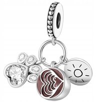 Charms do Pandora Zawieszka Charms Potrójny Kawa Słoneczko i Łapka Charmsy Trusky Trusky