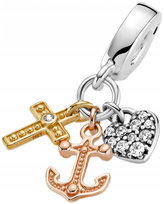 Charms do Pandora Zawieszka Charms Serce Kotwica Krzyżyk Charms Srebro 925 Trusky Trusky