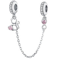 Charms Łańcuszek Zabezpieczenie srebrny S925 WatchMe