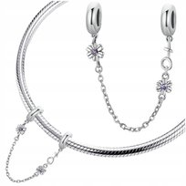 CHARMS ŁAŃCUSZEK ZABEZPIECZENIE srebro pr 925 Galanteria Royal