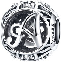 CHARMS LITERA A  srebro 925 zawieszka koralik S925 WatchMe