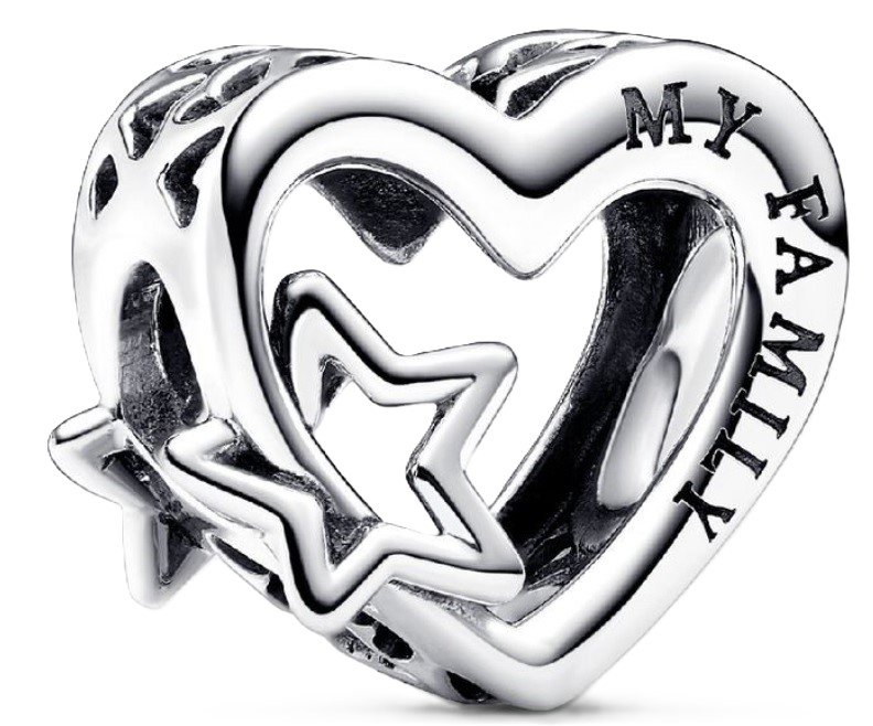 Charms Pandora 792829C00 Ażurowy Serce i Gwiazda - Pandora | Moda Sklep ...
