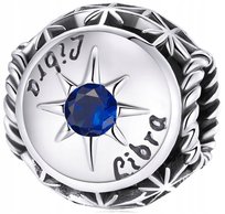 Charms Zawieszka Charms Znak Zodiaku Waga Kamień Urodzinowy Charmsy Trusky