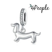 Charms zawieszka srebrna 925 jamnik piesek york 4People