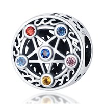 Charms Zawieszka SREBRO 925 koralik do PANDORA Pentagram Gwiazda Sfera Damska