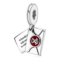Charms Zawieszka SREBRO 925 koralik List z Hogwartu Harry Potter