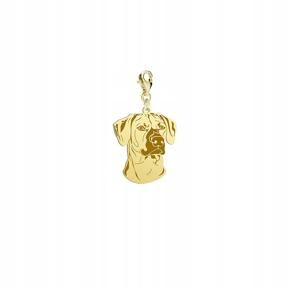 Charms Złoty z Rhodesian Ridgeback SREBRO 925 Biżuteria Kobieta ...