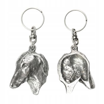 Chart afrykański, Azawakh II - posrebrzany brelok z psem w pudełku ozdobnym, ozdoba torebki, zawieszka do plecaka marki Art-Dog - Art-Dog