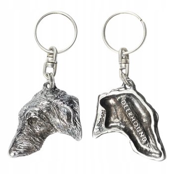 Chart szkocki, Deerhound - posrebrzany brelok z psem w pudełku ozdobnym, ozdoba torebki, zawieszka do plecaka marki Art-Dog - Art-Dog