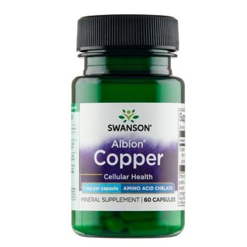 Chelat miedzi SWANSON, 2 mg, Suplement diety, 60 kaps. - Swanson