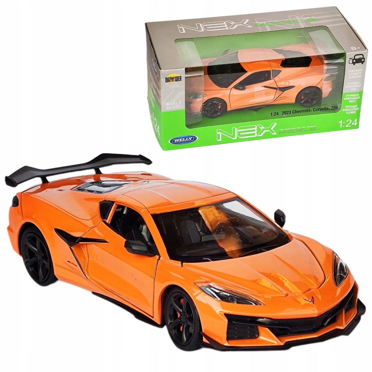 ミニカー 1:24 2006 CHEVROLET CORVETTE Z06 1:24 2006 Chevrolet Corvette Z06 wysoka symulacja odlewany