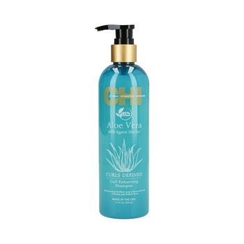 CHI, Aloe Vera, wzmacniający szampon z aloesem do włosów kręconych, 340 ml - CHI