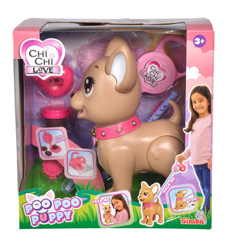 Chi Chi Love Interaktywny Piesek z różową smyczą 28 cm Poo Poo Puppy robi kupkę 3+ - Chi Chi Love