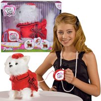 Chi Chi Love Pies Poshi funkcyjny interaktywny piesek chodzi szczeka na smyczy 22 cm Simba Simba