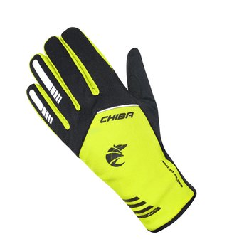 CHIBA 2nd SKIN zimowe rękawiczki rowerowe fluor żółty 31239 - Chiba