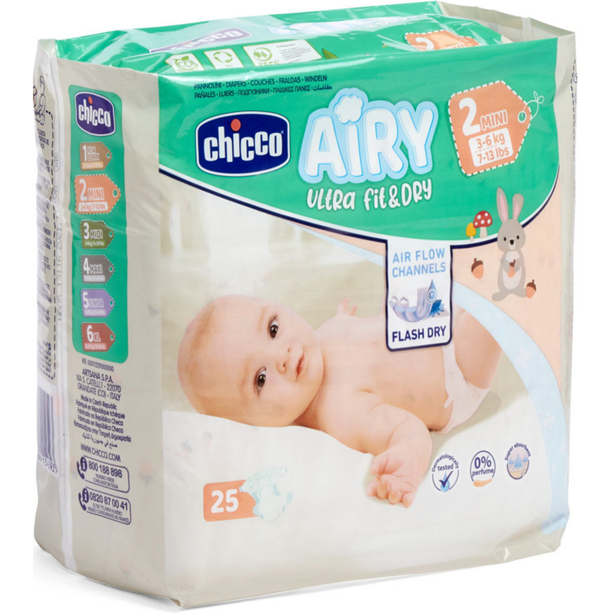 Chicco 25Szt Diapers Mini 3-6Kg Pieluchy - Chicco | Sklep EMPIK.COM