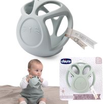 CHICCO DELIKATNA GUMOWA PIŁKA PIŁECZKA DO CHWYTANIA GRYZAK GRYZIENIA 10CM