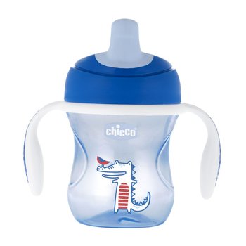 Chicco, Kubek treningowy niekapek z twardym ustnikiem, 6m+, 200 ml, Niebieski - Chicco