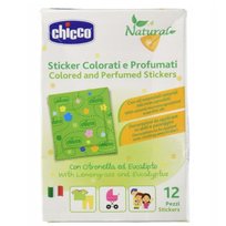 CHICCO NAKLEJKI NA KOMARY CYTRONELA 12 SZT DLA DZIECI ZAPACHOWE OCHRONNE