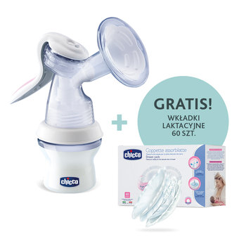 Chicco, NaturalFeeling, Laktator manualny i wkładki laktacyjne, 60 szt. - Chicco