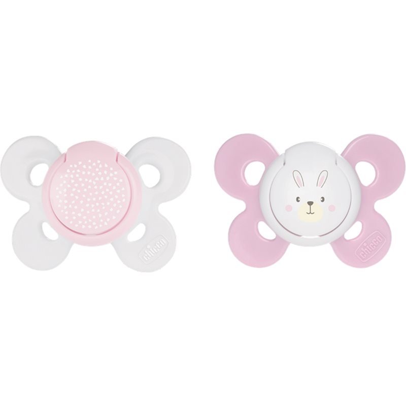 Inny producent Chicco Physio Comfort 0-6m smoczek Girl-Dots/Rabbit 2 szt.
