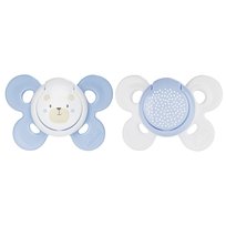 Chicco, Physioforma Comfort, Smoczek uspokajający, silikonowy, Niebieski, 0-6m+, 1 szt.