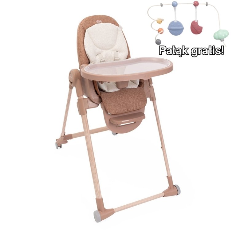 Chicco Chicco POLLY Armonia krzesełko do karmienia z funkcją leżaczka Terracotta