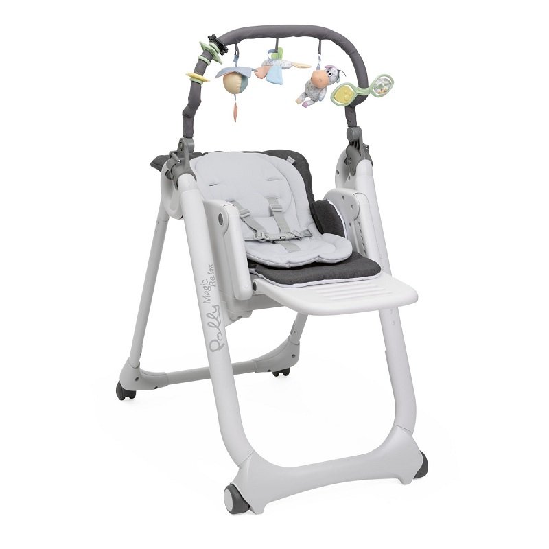 Chicco Polly Magic Relax krzesełko do karmienia 4 kółka Grey Melange ...