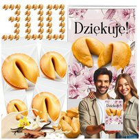 Chińskie Ciasteczka z Wróżbą - Podziękowanie dla Gości Ślub Chrzest Urodziny 300 szt
